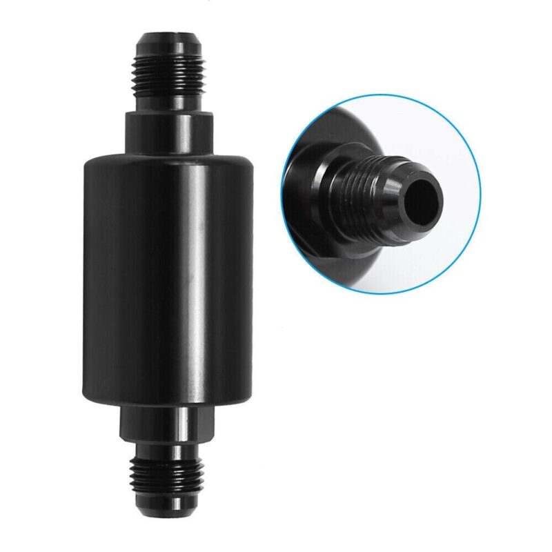 Universal 6AN Inline Fuel Filter 40 Micron Cleanable AN6 Black - Image 3