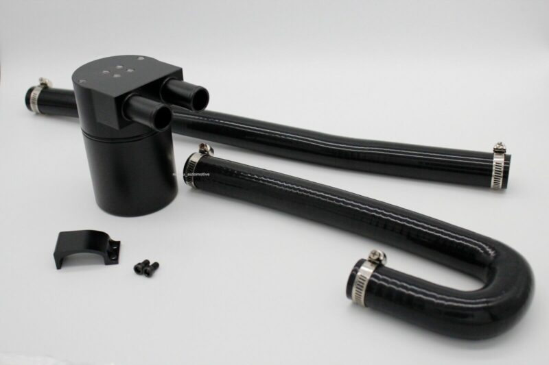 Double Baffled Oil Catch Can Kit with Silicone Hoses for BMW N54 135i 335i 535i - Image 3