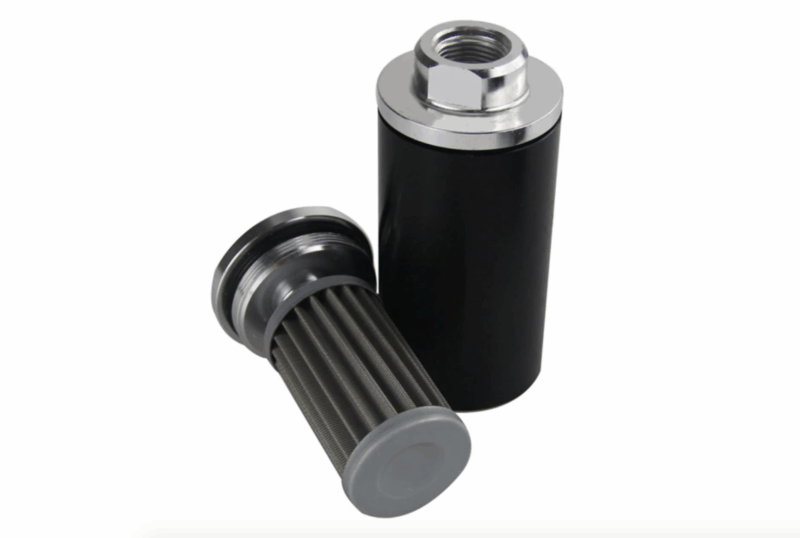100 Micron Inline Fuel Filter High Flow Cleanable With 6AN 8AN and 10AN Fitting - Image 4