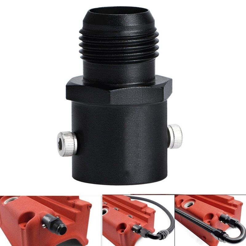Honda Acura Oil Catch Can Breather Adapter Aluminum 19mm AN10 K20 K24 RSX TSX - Image 7