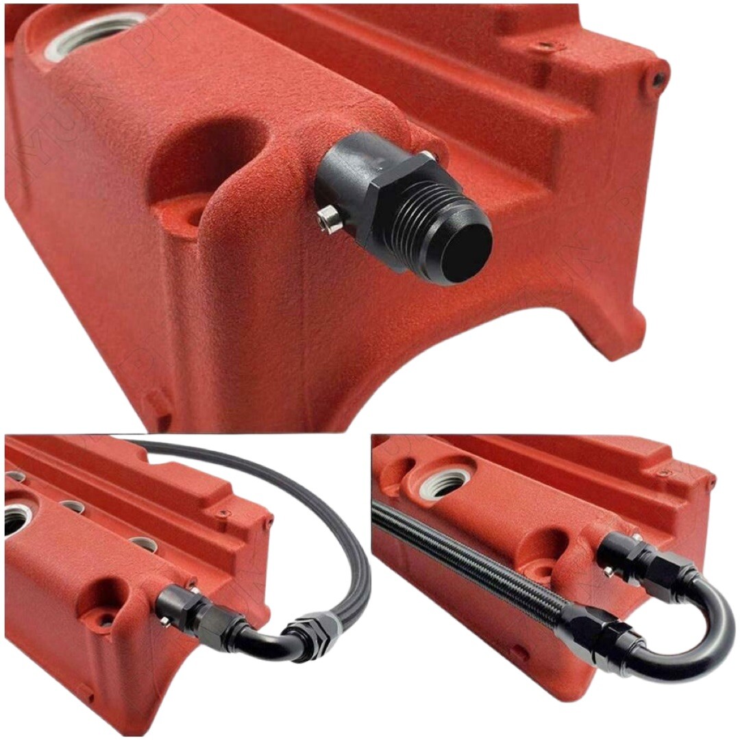 Honda Acura Oil Catch Can Breather Adapter Aluminum 19mm AN10 K20 K24 RSX TSX