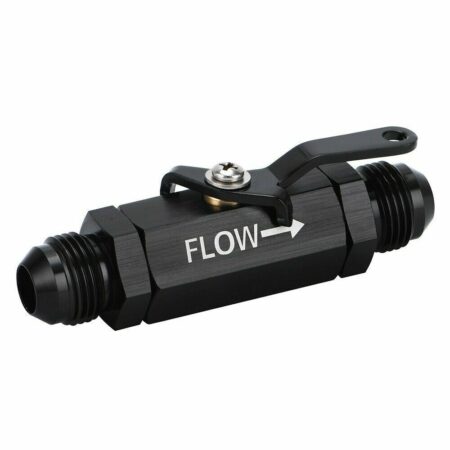 Aluminum 8AN Shut Off Valve Fitting Black Universal AN8