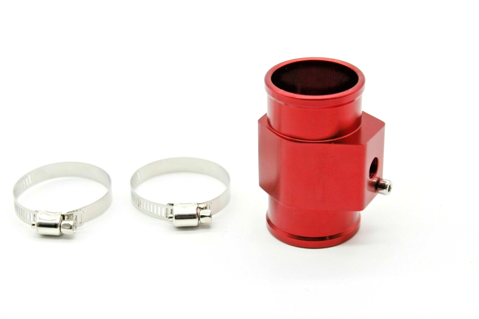 34mm Red Water Temp Sensor Rust-Resistant Adapter Radiator Hose 1/8 NPT Gauge